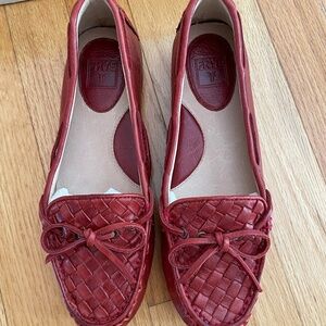 Frye Reagan Woven Flat Red